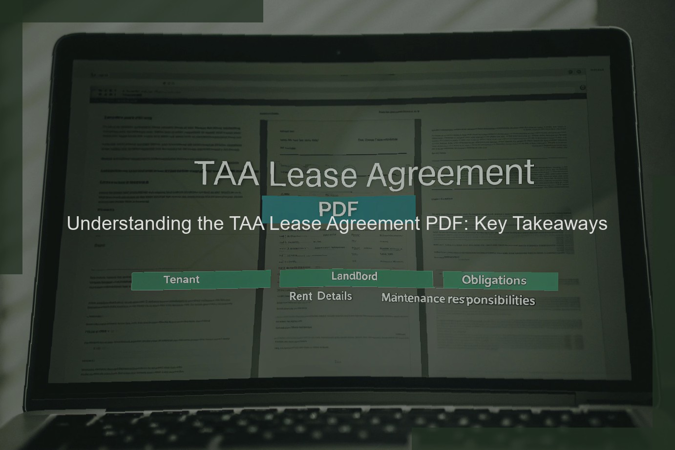 Understanding the TAA Lease Agreement PDF: Key Takeaways